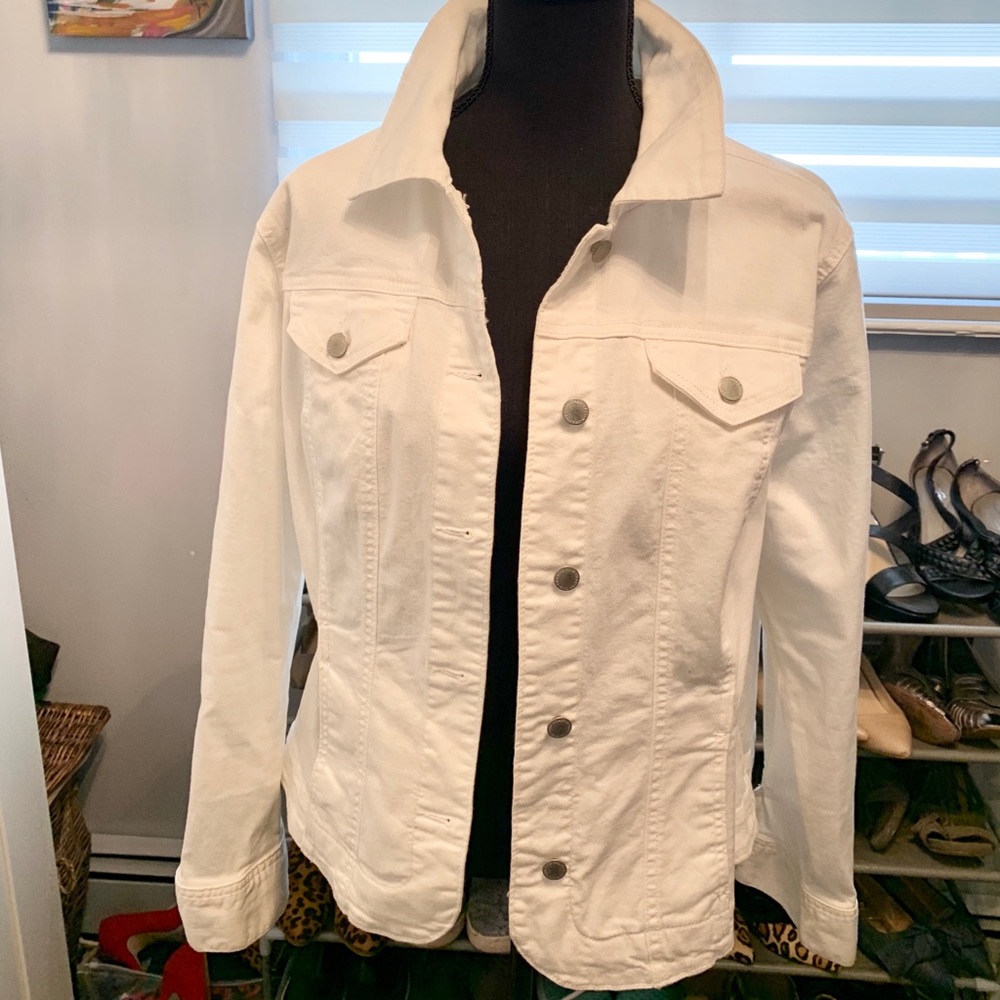 White denim jacket.